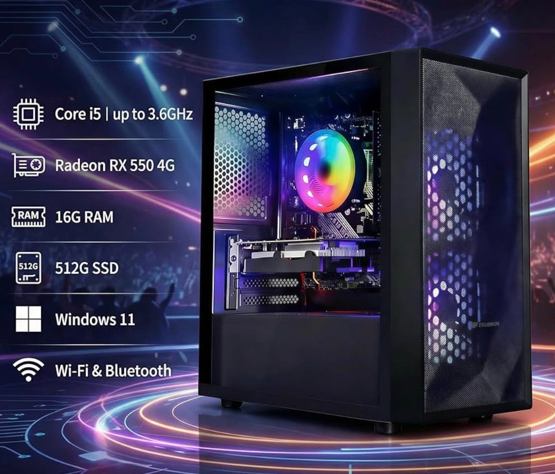 RGB Gaming Desktop PC - Includes RGB Mouse & Keyboard